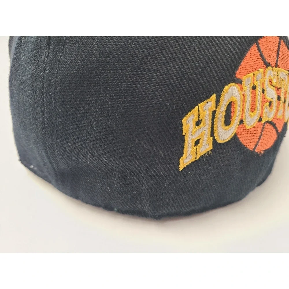 Vintage Houston Rockets Script Sports Specialties Fitted 6 5/8 Hat Cap NBA Black